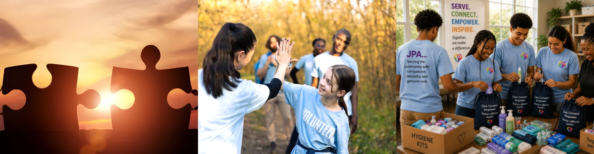 Community members gather before a stage for an outreach event and shared inspiration.